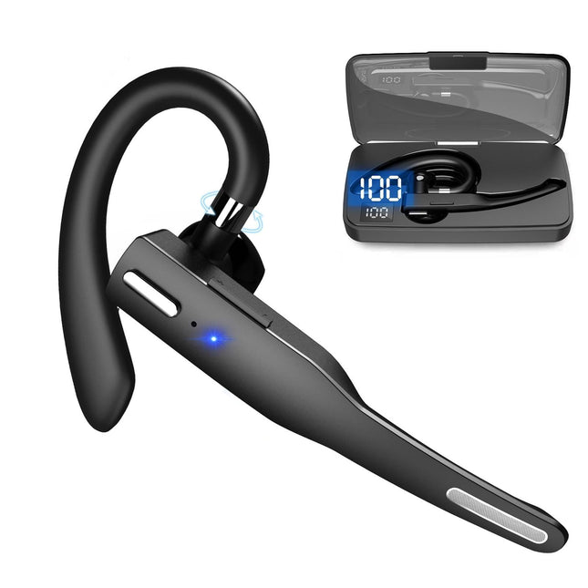 Wireless Bluetooth Earphone With Noise Cancelling & Rotatable Earhook - Charging Box & Digital Display-1922443437601329159