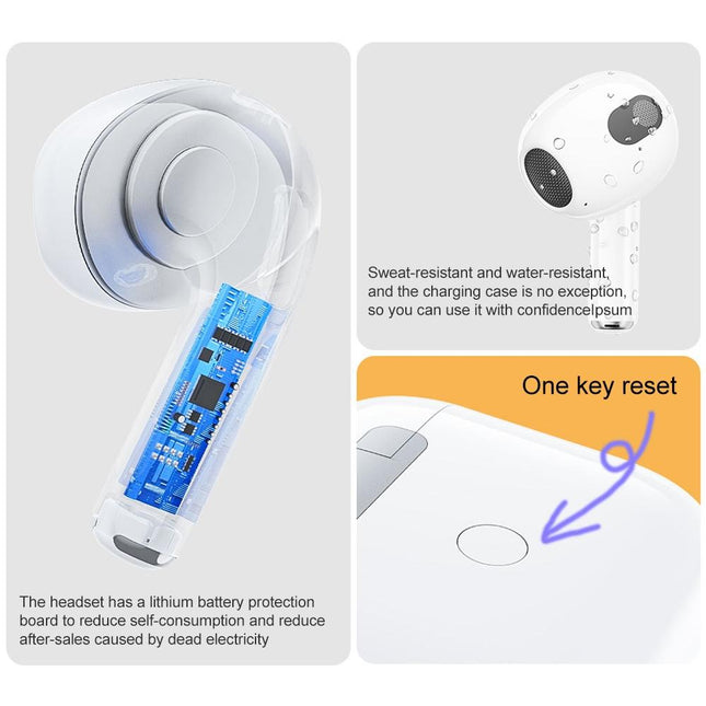 Pro True Wireless Stereo Bluetooth Earphones - White-1915196625047916547