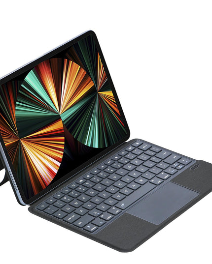 Bluetooth Keyboard Leather Case For Ipad Air / Pro 11 - Touch Pad - Black-1922443417741299712