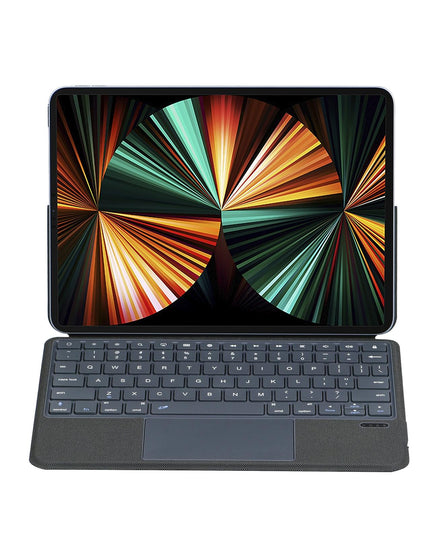 Bluetooth Keyboard Leather Case For Ipad Air / Pro 11 - Touch Pad - Black-1922443417741299713