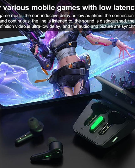 Wireless Gaming Earphones With Low Latency - Black-1915196796032913414