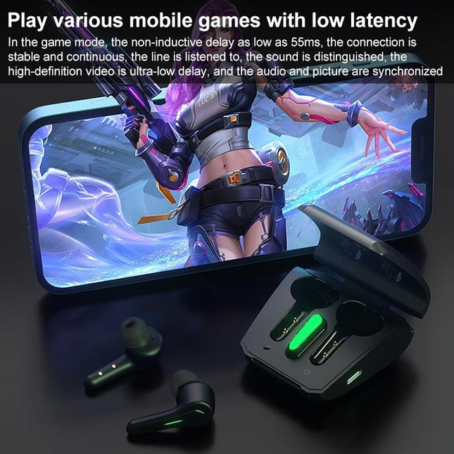Wireless Gaming Earphones With Low Latency - Black-1915196796032913414