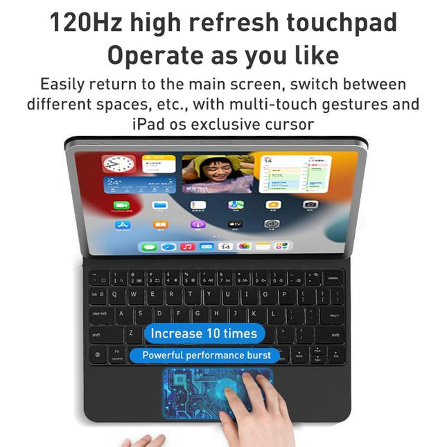 2022 T89 Magic Bluetooth Keyboard Leather Case For Ipad 10.9 Gen 10 - Black-1922443418953453572