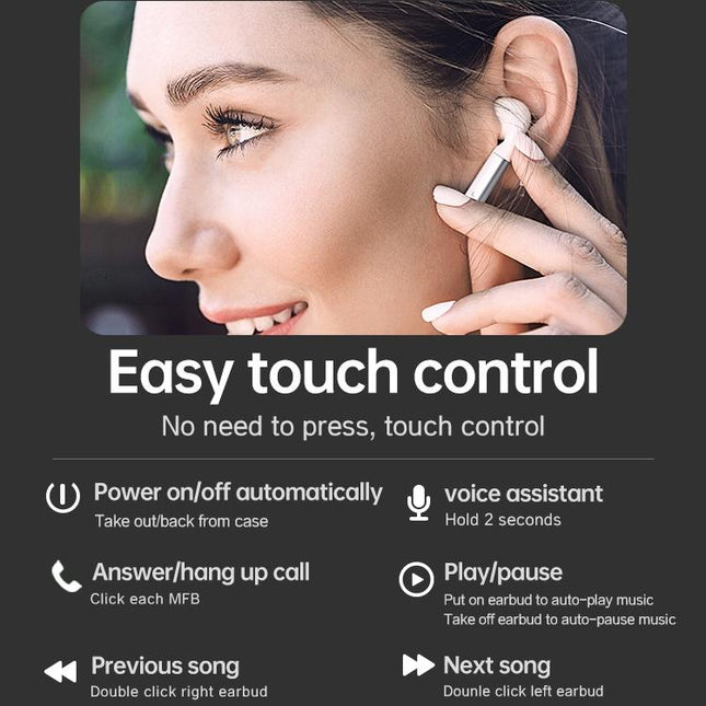 Wireless Bluetooth 5.0 Earphones - J1 Pro - Black-1915196805415571458