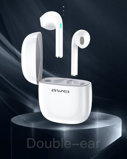 Wireless T28 Sports Tws Headset With Charging Case - White-1915196638666821633