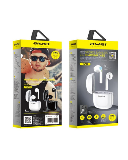 Wireless T28 Sports Tws Headset With Charging Case - White-1915196638666821638