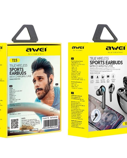 Wireless Sports Headset With Charging Case - T15 Tws Bluetooth V5.0 Black-1915196677946478595