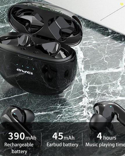 Wireless Sports Headset With Charging Case - T15 Tws Bluetooth V5.0 Black-1915196677946478597