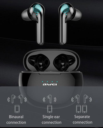 Wireless Sports Headset With Charging Case - T15 Tws Bluetooth V5.0 Black-1915196677946478598