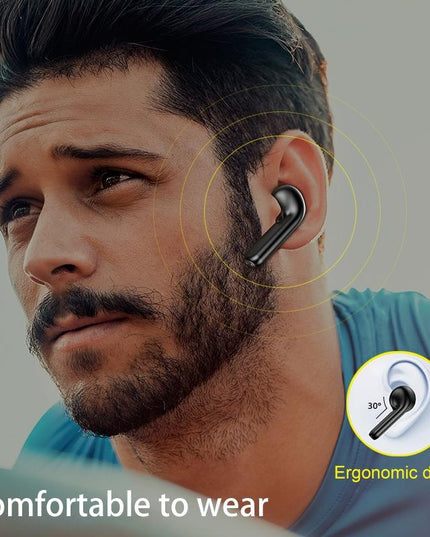 Wireless Sports Headset With Charging Case - T15 Tws Bluetooth V5.0 Black-1915196677946478599