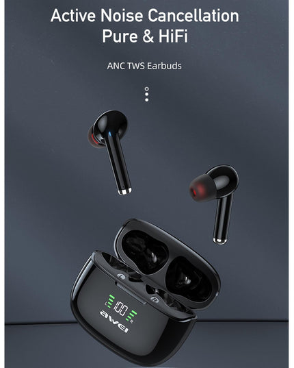 Wireless Anc Bluetooth Earphones - Black-1915196725233061889