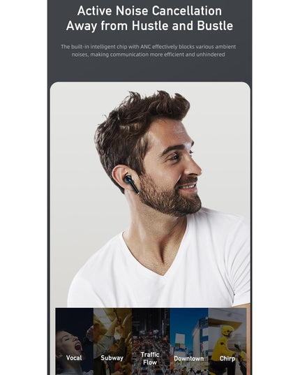 Wireless Anc Bluetooth Earphones - Black-1915196725233061890