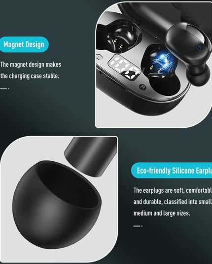 Mini Bluetooth Earphones With Magnetic Charging Box - Eb62-1915197059431010309