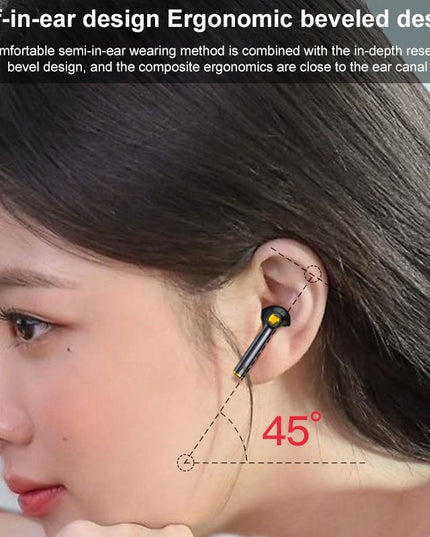 Waterproof Bluetooth Earphones With Digital Display - Black-1915196734078849026