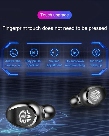 Wireless Bluetooth Headset With Touch Control And Charging Case - V5.0-1915198389801324546