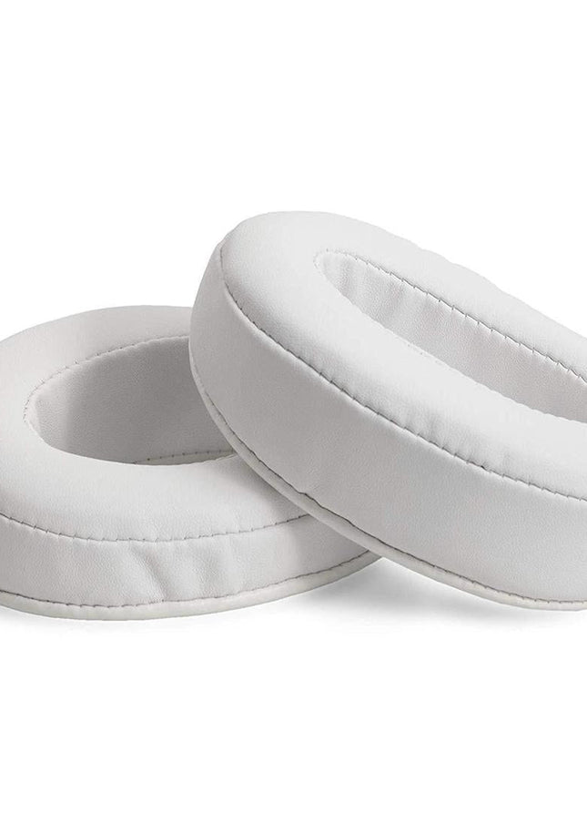 Oval Leather Headphone Case For Brainwavz Hm5 / Philips Shp9500 - White-1915196630110441473