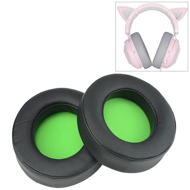 2-Pack Replacement Earpads For Razer Kraken 7.1 V2 Pro Headphones - Green Sponge Cushions-1915197969028747264