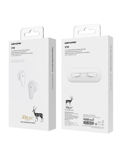 Waterproof Bluetooth 5.0 Earphones With Charging Box - White Deer Series-1915197480841121794