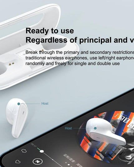 Waterproof Bluetooth 5.0 Earphones With Charging Box - White Deer Series-1915197480841121799