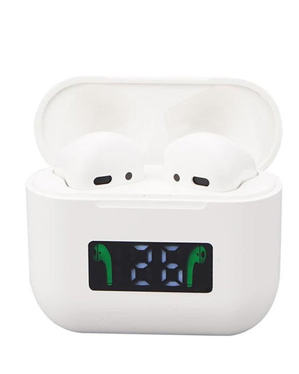Wireless Bluetooth Earphones With Touch Display - White-1915196624737538048