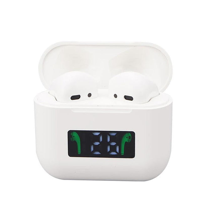 Wireless Bluetooth Earphones With Touch Display - White-1915196624737538048