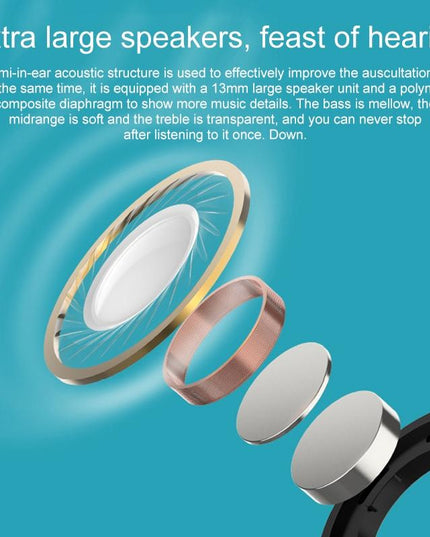 Wireless Bluetooth Earphones With Touch Display - White-1915196624737538056