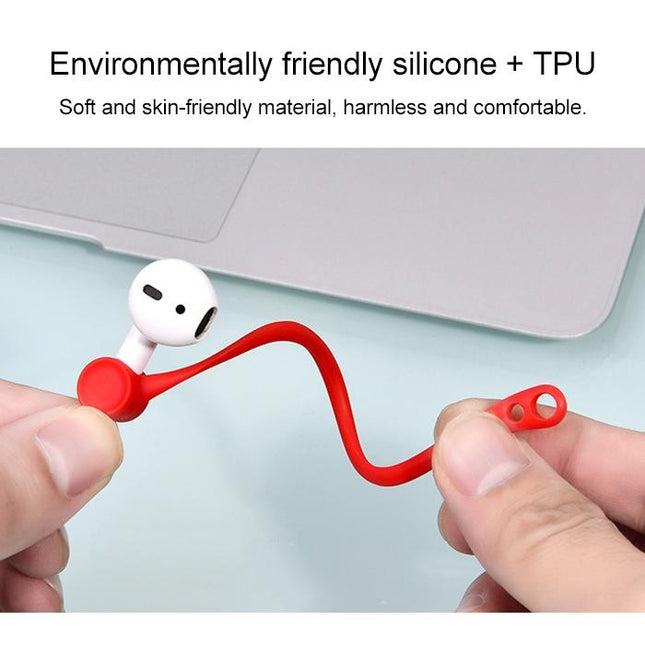 Anti-Lost Wireless Headphones With Lanyard For Apple 1 / 2 - White-1915196639912529922