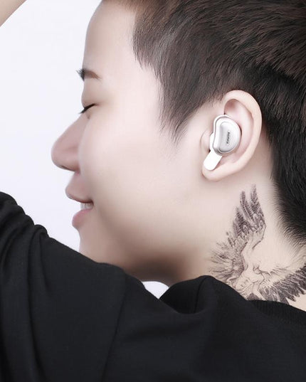 Wireless Bluetooth Earphones With Charging Box - Half Moon Shape Gold-1915196562909302791