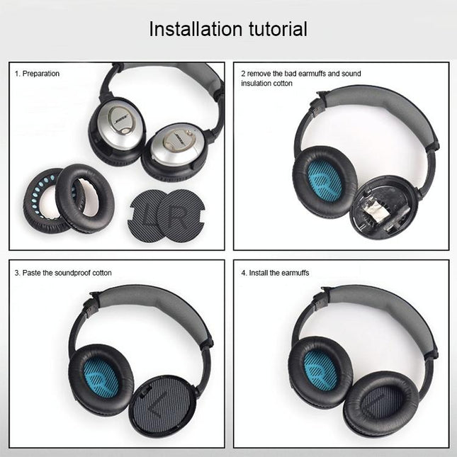 Soft Earmuff Headphone Jacket For Bose Qc2 / Qc15 / Ae2 / Qc25 - 1 Pair-1915198003396874245