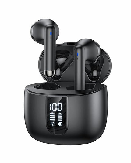 Wireless Bluetooth 5.0 Earphones With Led Display - Black-1915196796813053952