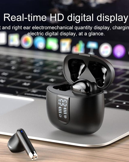 Wireless Bluetooth 5.0 Earphones With Led Display - Black-1915196796813053956