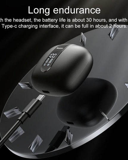 Wireless Bluetooth 5.0 Earphones With Led Display - Black-1915196796813053958