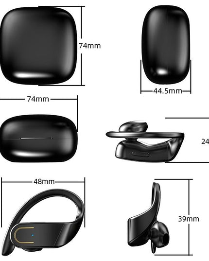 Wireless Bluetooth Earphones With Magnetic Charging Case & Digital Display-1915197253488873479