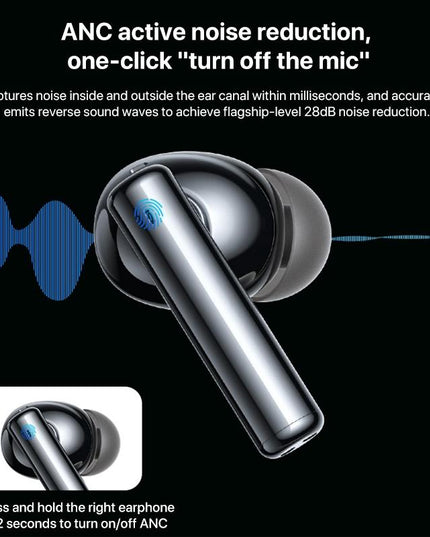 Wireless Bluetooth 5.0 Earphones With Anc And Led Display-1915198045578989574