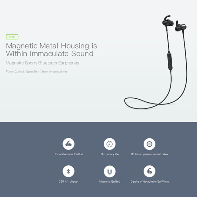 Qcy M1C Wireless Sports Earphones With Bluetooth And Mic-1915196790647427077