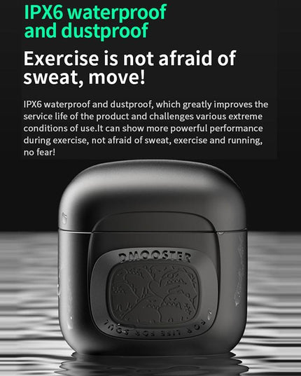 Wireless Bluetooth 5.3 Earphones - Black Ipx6 Edc-1915196506898567171