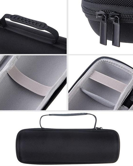 Portable Zipper Case For Jbl Charge 3 Speaker - Black Leather-1915196497486548996