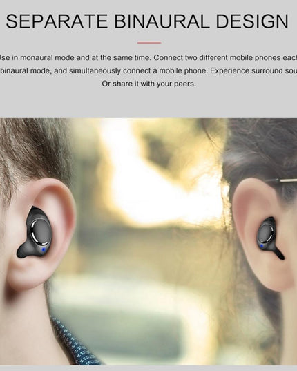 Portable Bluetooth V5.0 Earphones With Charging Box - X8 Tws For Outdoor Sports Black-1915196768874795016