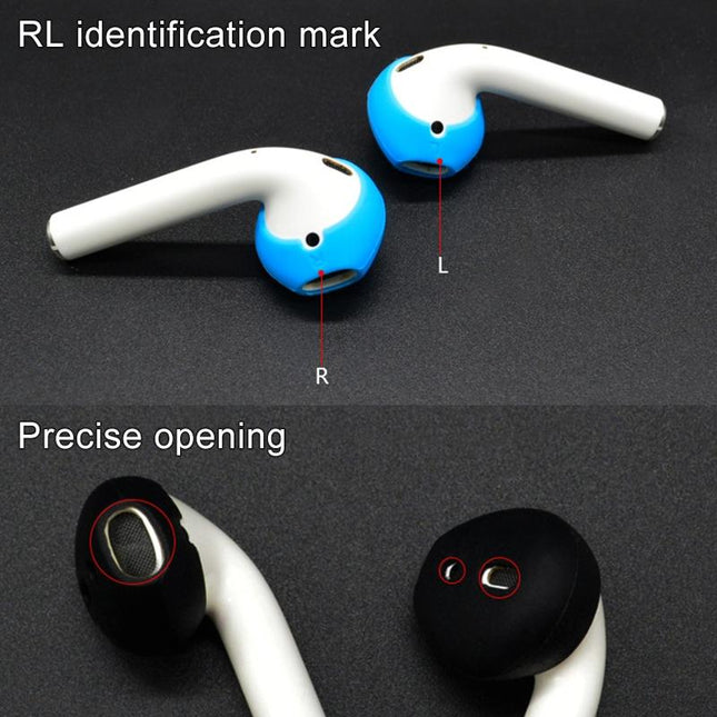 2-Pack Silicone Ear Caps For Apple Airpods / Earpods - Red-1915196591682228227