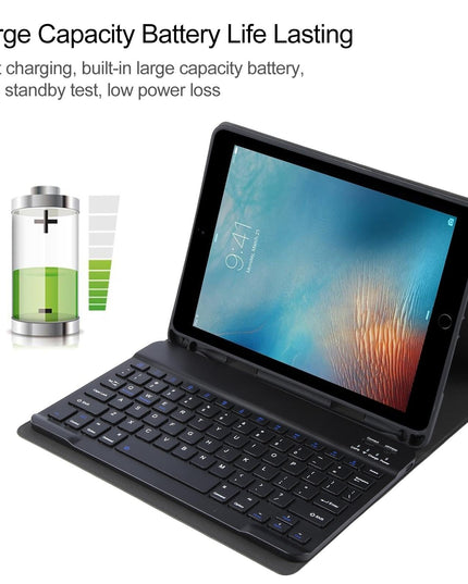 Smart Bluetooth Keyboard & Leather Tablet Case For Ipad Pro 9.7 / Air 2 - Black-1915196794288082949