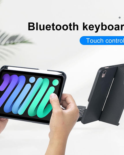 Split Type Bluetooth Keyboard Leather Case For Ipad Mini6 With Touch Backlight-1915198220112367621
