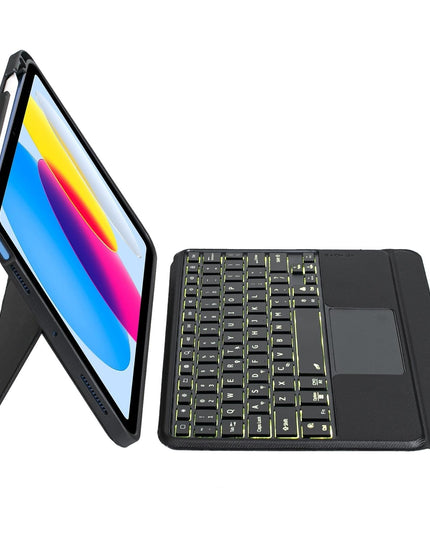 2022 Ipad 10.9 Touch Keyboard Case - Split Type Bluetooth Leather-1922443452839235585