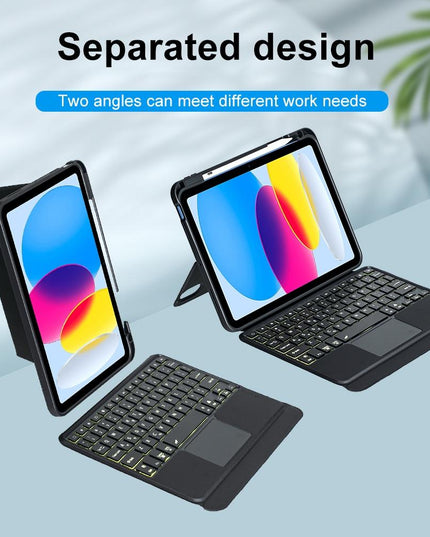 2022 Ipad 10.9 Touch Keyboard Case - Split Type Bluetooth Leather-1922443452839235590