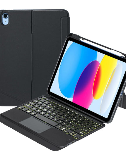 2022 Ipad 10.9 Touch Keyboard Case - Split Type Bluetooth Leather-1922443452839235591