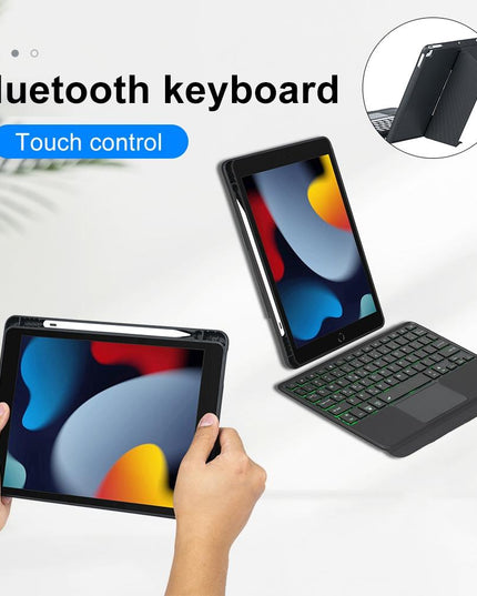Bluetooth Keyboard Leather Case For Ipad 10.2 / 10.5 / Pro 10.5 - Touch Backlight Split Type-1915197741978488837