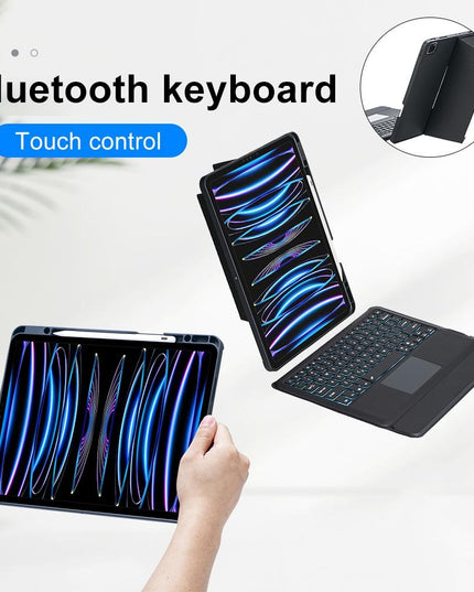 12.9 Ipad Pro Touch Backlight Bluetooth Keyboard Leather Case - Split Type 2022 / 2021 / 2020 / 2018-1915197568602738693