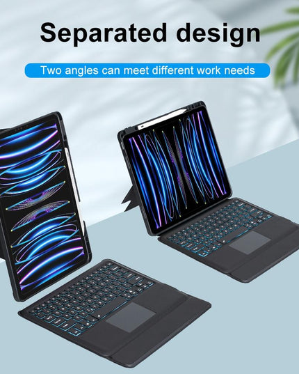 12.9 Ipad Pro Touch Backlight Bluetooth Keyboard Leather Case - Split Type 2022 / 2021 / 2020 / 2018-1915197568602738694
