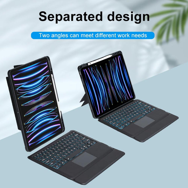 12.9 Ipad Pro Touch Backlight Bluetooth Keyboard Leather Case - Split Type 2022 / 2021 / 2020 / 2018-1915197568602738694