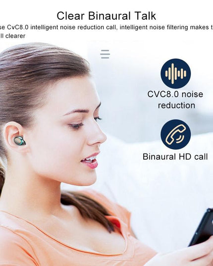 Wireless Noise-Cancelling Earbuds With Triple Display - Black-1915196733118353415