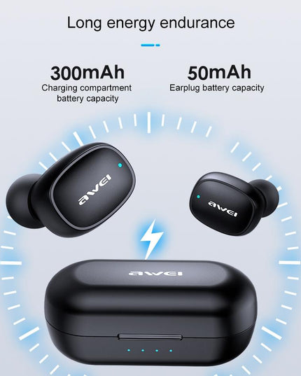 Wireless Sports Headset With Charging Case - T13 Tws Bluetooth V5.0 - Black-1915196720132788228